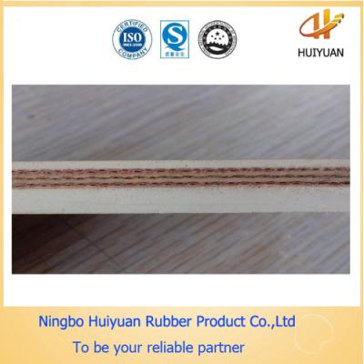 China Food Grade white Conveyor Rubber Belts not PVC belt (EP100-EP500) for sale