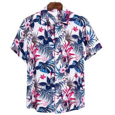 China Plus Size Hawaii Style Beach Shirt 2021 Summer Plus Size Men's Shirts for sale