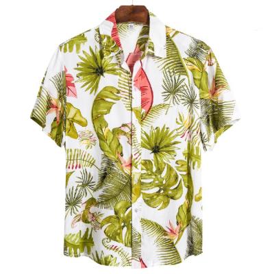 China Plus Size 2021 New Fashion Beach Shirt Summer Casual Shirt Men for sale