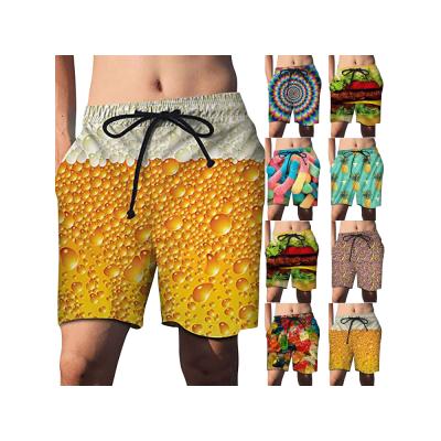 China Cheap Beachwear QUICK DRY Casual Swim Trunks 3D Print Male Swimwear Polyester Shorts Men for sale