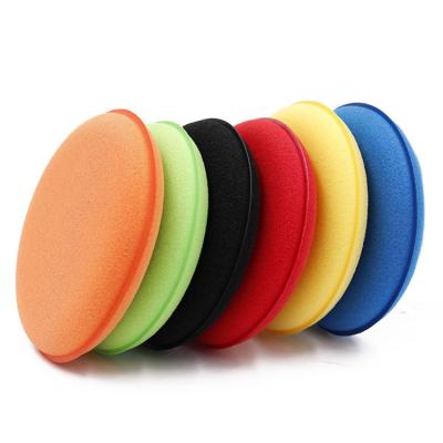 China Hot Sales PP/Plastic Car Wax Sponge Car Polishing Foam Applicator Handheld Buffing Polishing Pad for sale