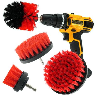 China Floor Scrubber Brush Polish Scrub Pads Attachment Kit Car Washing Power Cleaning Electric Brush Drill Set for sale