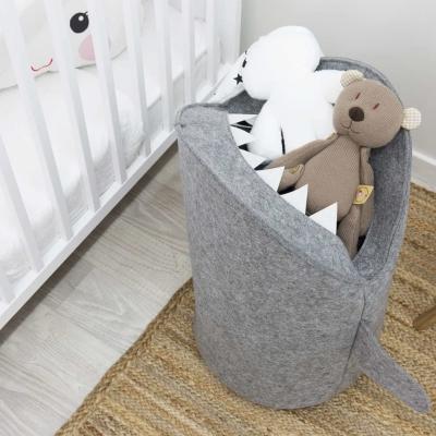 China China Eco-friendly Durable Factory Custom Felt Storage Basket For Dirty Clothes Toys Storage Basket Felt Laundry Bag. for sale