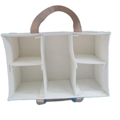 China Custom Felt Water Resistant Promotion Diaper Bag Felt Baby Diaper Cart Organizer For Mother for sale