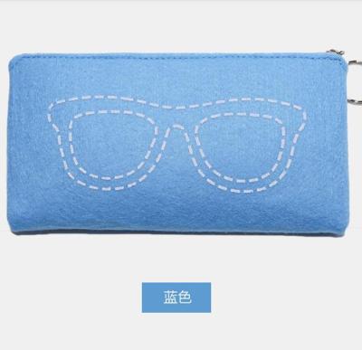 China Portable Soft Glass Storage Slip Sunglasses Pocket Holder Felt Glass Case for sale