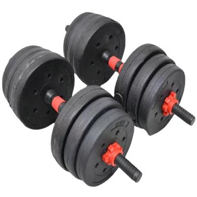 China Commercial Use Cheap Adjustable Home Use PE Cement Set Barbells 20 Kg for sale