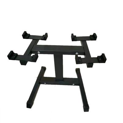 China Black Inexpensive Adjustable Arbitrary Metal 20KG ONE/32KG ONE/20KG PAIR/32KG Premium Assembly Multi Function Fitness Block Dumbbell Rack For Fitness for sale