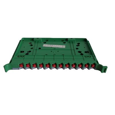 China Integrated Tray FTTH 12 Core Splice Tray Fiber Optic Cable Module Tray Fiber Square Head for sale