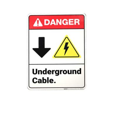 China Customizable Customizable Cable Sign Pile Safety Warning Signs for sale