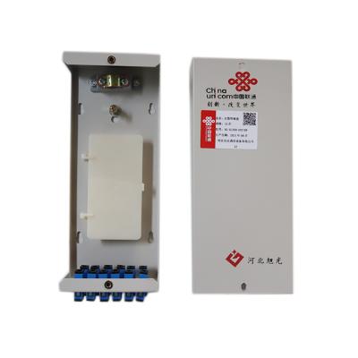 China FTTH FTTB FTTX Network Wall Mount 12 Indoor ODF Fiber Optic Distribution Cabinet Left End Box for sale