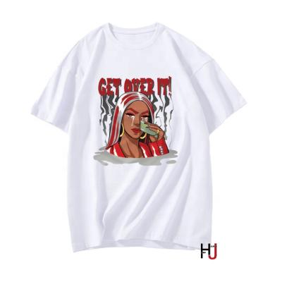 China Custom Women's T-Shirt Get Over It Woman Logo Print Hot Selling Summer Women's Breathable Short Loose T-Shirt Sleeve T-Shirts for sale