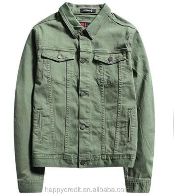 China Custom Breathable Cheap 100% Cotton Twill Button Up Jacket Coat Men Army Washed Military Jacket With Pockets for sale