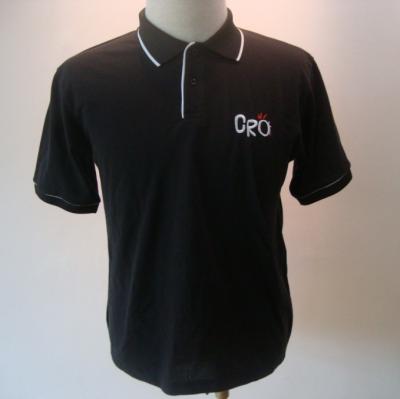 China Black Mens Polo T Shirts Workwear For Fast Food Resturaunt / Factories / Promotions for sale