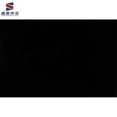 China High Density Ready To Ship Machined Pure Black Artificial Marble Stone Marble Porcelain Tiles for sale