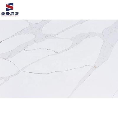 China Scratch/Stain/Heat/Chemical Resistant High Quality White Quartz Stone Slab Artificial Calacatta Stones For Kitchen Countertop for sale