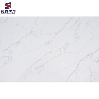 China Scratch / Stain / Resistant Artificial Quartz Countertops Heat / Chemical Crystal White Artificial Quartz Slab Calacatta With Gray Veins Calacatta Gray Quartz Stone Slab for sale