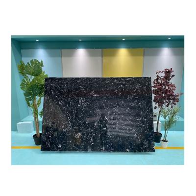 China High Density Customization Any Size Modern Black Artificial Engineered Marble Stone Slab For Kitchens Countertop for sale