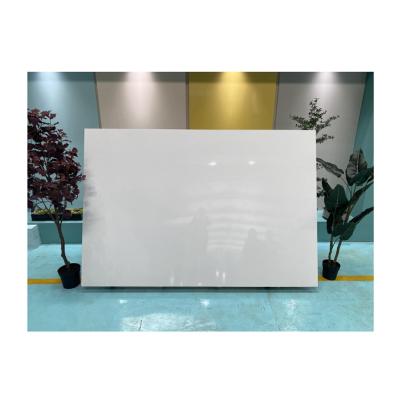 China High Density Stone Solid Exterior Slab Countertop Customization Pure White Artificial Marble For Buffet Countertop for sale