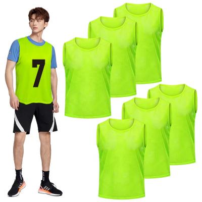 China Shirts & Breathable Sublimated Tops Custom Soccer / Football Training Mesh Vests Bibs for sale