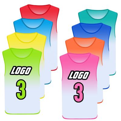 China Shirts & Tops Wholesale College Sublimated Football Mesh Vests Football / Soccer Training Bibs for sale