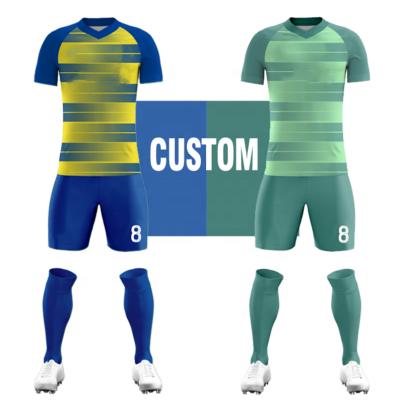 China Custom Logo Embroidery Soccer Jersey Sets Sublimation for sale