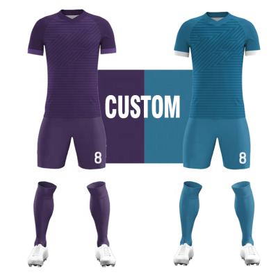 China Custom New Design Free Style Sublimation Soccer Jersey Sets for sale