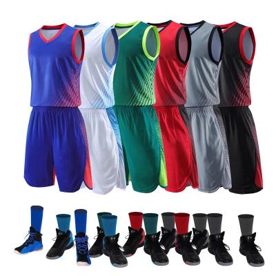 China Wholesale Breathable Custom Quick Dry School Sports Wear Blue Basketball Uniforms For Sale for sale