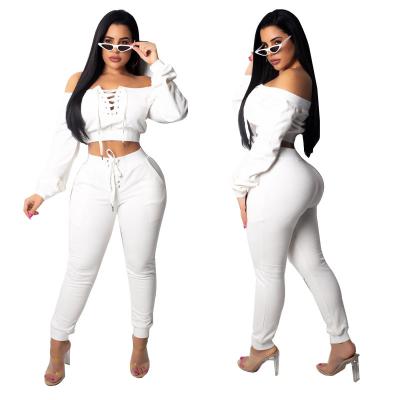 China Apparel Fashion Breathable Patchwork Rivet 2 Piece Sets 2 Piece Panties Set Women Casual Solid Color 2 Piece Sets for sale