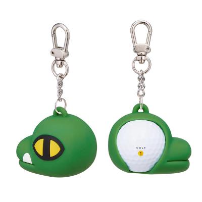 China Promotional Gift Souvenir Golf ball case  key chains,Golf  Bag Pendent Charm  Custom  3D Silicon Rubber Key  Chains for sale