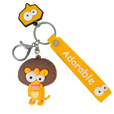 China Personality Key Chains Bag Pendant Custom High Quality 3D  Car Keychain Schoolbag Silicone Key Ring PVC keychain Rubber Cartoon Keychains for sale