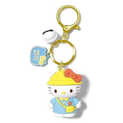 China Personality Key Chains Bag Pendant Custom High Quality 3D  Car Keychain Schoolbag Silicone Key Ring PVC keychain Rubber Cartoon Keychains for sale