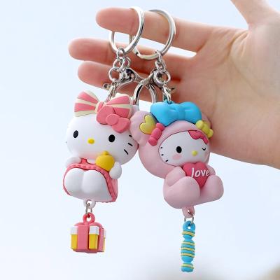 China Personality Key Chains Bag Pendant Custom High Quality 3D  Car Keychain Schoolbag Silicone Key Ring PVC keychain Rubber Cartoon Keychains for sale