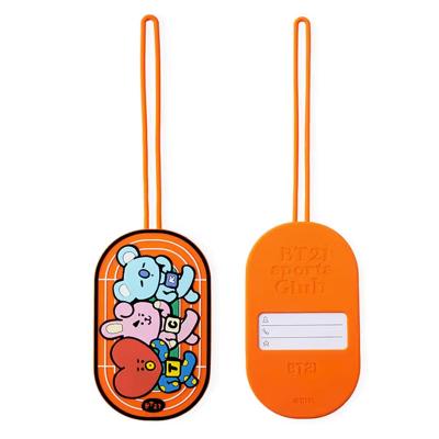 China Luggage Accessories Custom Soft Silicone Rubber Letter PVC Luggage Tag Travel Accessories Animal Cartoon Luggage Tags for sale