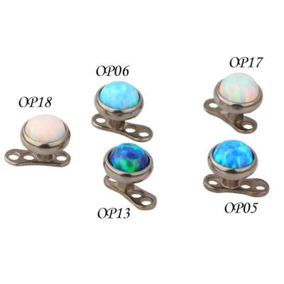 China Wholesale FASHIONABLE Titanium Skin Piercing Opal Beads Body Piercing Jewelry from ASTM F136 for sale