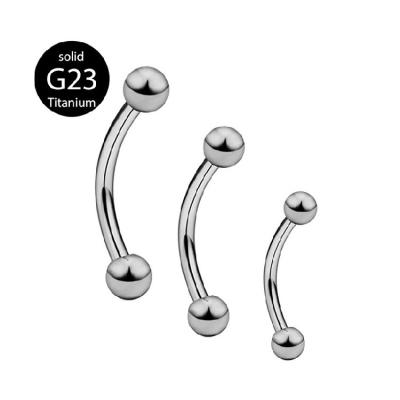 China FASHIONABLE Astm F136 Eyebrow Nose Ear Helix Curved Barbell Body Piercing Jewelry for sale