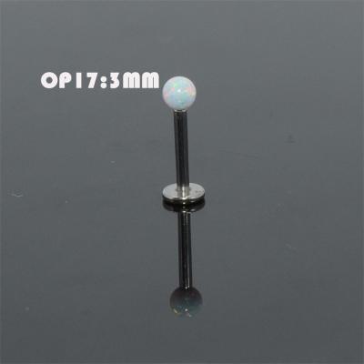 China FASHIONABLE Titanium Piercing Earrings Opal Lip Rings Tragus Cartilage Piercing Jewelry Astm F136 Labret for sale