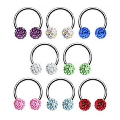 China FASHIONABLE Surgical Steel Septum Jewelry Piercing Circle Diamond Nose Ring Cuffs for sale