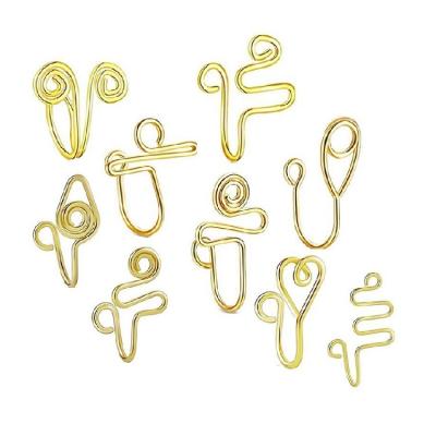 China FASHIONABLE Fake Nose Rings Piercings Stainless Steel Jewelry Piercing Dangling Nose Slaps Body Piercing for sale