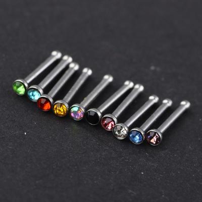 China FASHIONABLE 316l Stainless Steel Septum Diamond Nose Ring Nose Stud Piercing Nose Slaps Piercing Jewelry for sale