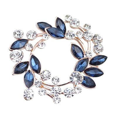 China Cloth Decoration Party Wedding Rhinestone Broochec Pin Austrian Women Crystal Swan Brooch Pin For for sale