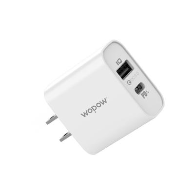 China QC Quick Charger WOPOW Q20 White Color Type C Travel Charger In Stock US Plug PD Charger for sale