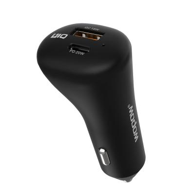 China WOPOW WR02 New 2021 18W QC 3.0 PD 20W Dual Car Fast Charger Type-c Fast Chargering Dual USB Charger for sale