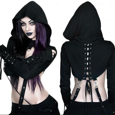 China Anti-pilling Apparel Supplier Fashion Long Sleeve Dark Gothic Costume Halloween Hoodie for sale