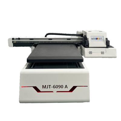 China Garment Shops Myjet 6090 Digital UV A3 Flatbed Led Printer for Printing on Wooden/Glass/Metal Case Phone Bottle Crystal Label for sale