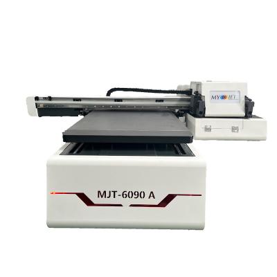 China Garment Shops Myjet 6090 Digital UV Flatbed Led Printer On Bottle With Rotary Axis Printer for sale