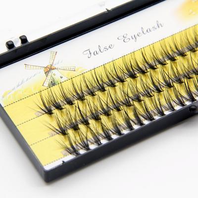 China 20d Long Rod Crisscross Glue Glued , Short Rod Heat Volume Lashes Extensions 20d Premade Glued Fan Lashes for sale