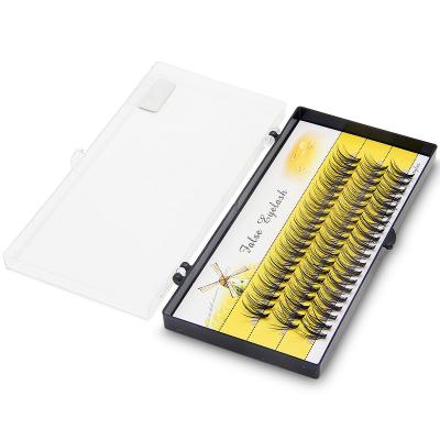 China 1Set Crisscross 20D Knotless Pre-fanned Volume Lashes Individual False Eyelashes Flare To Group Natural Long Fluffy Eye Lash Tools for sale