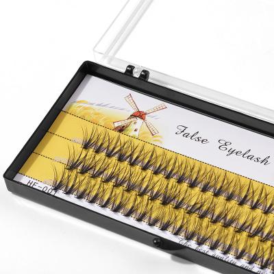 China Individual Makeup Mink Strands Cilia Super Cluster Eyelash Extension Volume 20D 3D False Crisscross Natural Eyelashes Effect for sale