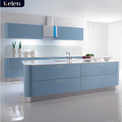 China 2022 Latest Custom Fashionable Luxury Modern Solid Wood Cabinet Covers Vinyl Cupboard Hidden Ghana Blue Sideboard Made in China for sale