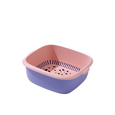 China fruit & Vegetables washing household rotating creative multi-color kitchen fruit and vegetable folding drain basket household basket storage for sale